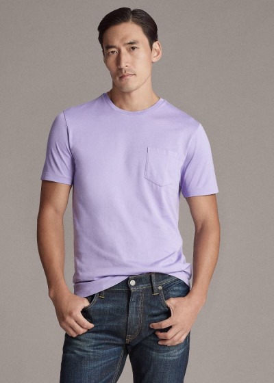 Playeras Ralph Lauren Hombre Morados - Relaxed Fit Pocket - ZBHRC7684